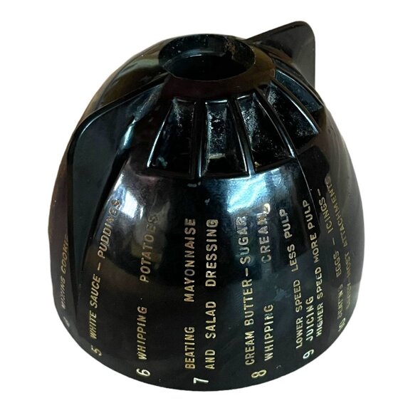 Vintage Sunbeam Mixmaster Model 10 Speed Dial Knob Black Replacement Mixer - Picture 6 of 10